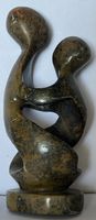 Kunstobjekt Steinskulptur Mutter Kind Unikat 22 cm top art