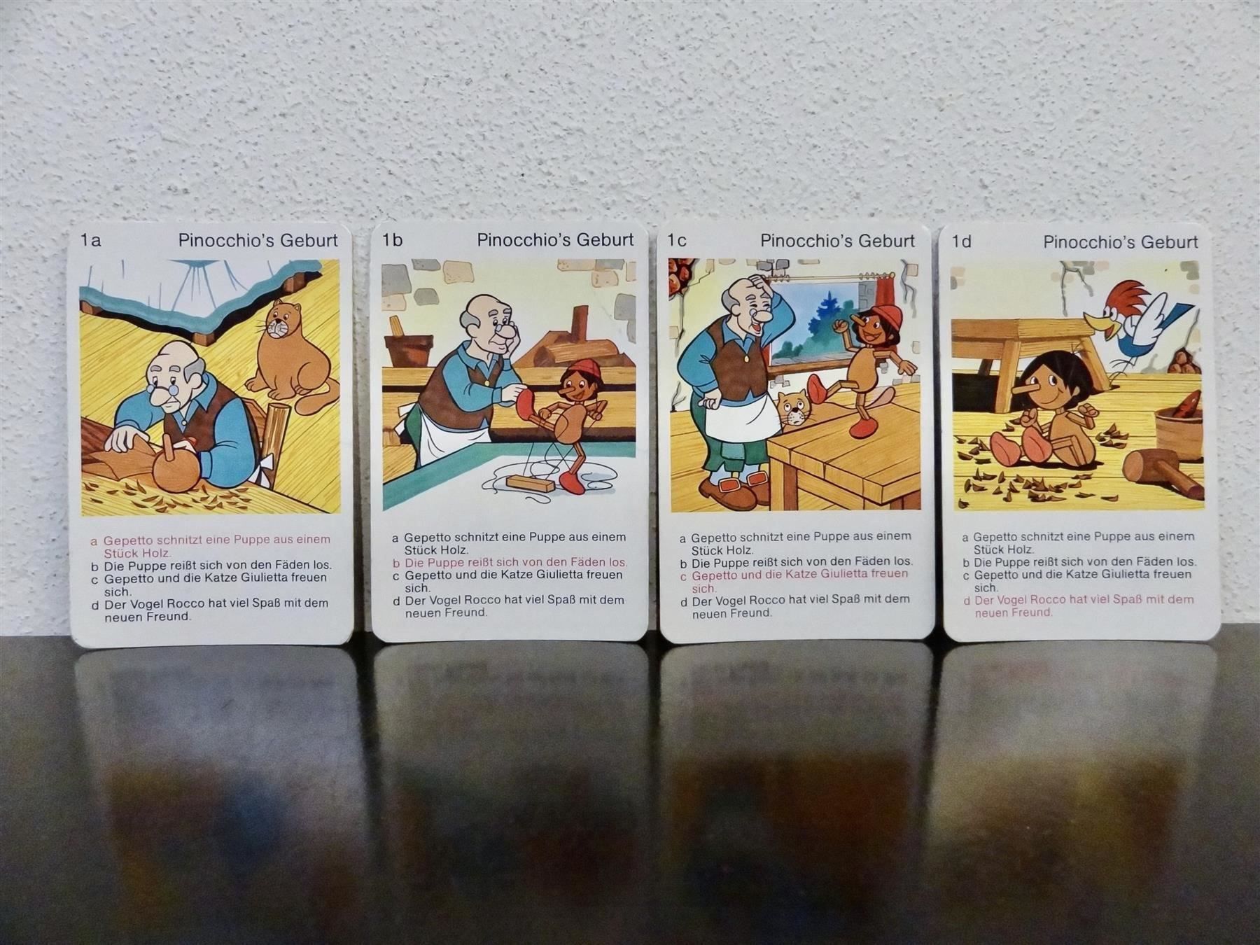 Spiele: schönes altes Quartett PINOCCHIO 1977 – Gebraucht aus Kerzers von wisaundso 3