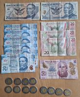 Banknoten und Münzen aus Mexiko