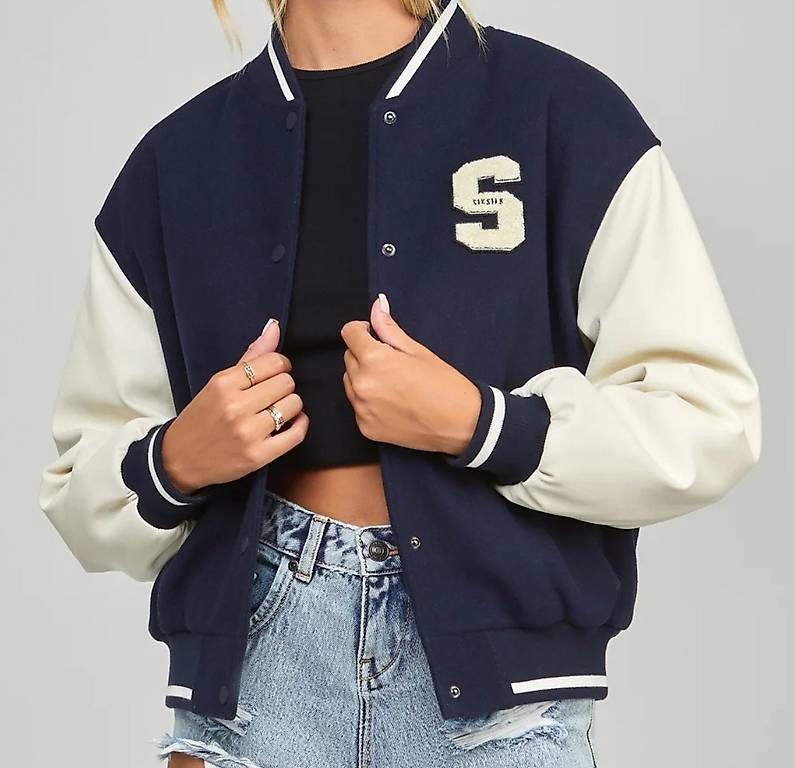 Giacche: SIKSILK VARSITY - Bomberjacke - navy Gr. 40 – Usato da Dietikon venduto da Mari-8953