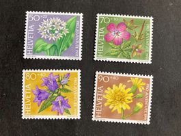 Schweiz 1991 Satz Pro Juventute Waldblumen postfrisch
