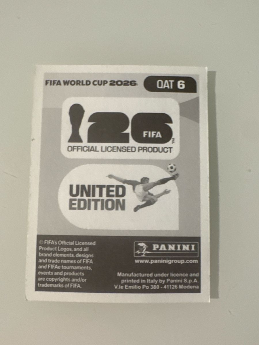 Panini Carte collezionabili: Panini 2026 Boualem Khoukhi QAT6 – Nuovo (secondo la descrizione) da Bern venduto da akl_sy9s 1