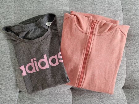 Adidas Kapuzenjacke und T-Shirt Kindergrösse 140/152