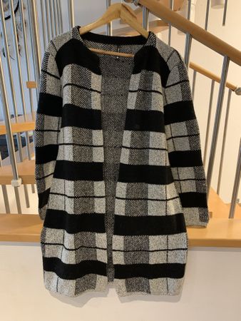Jaquette à carreaux noirs Chicorée taille S