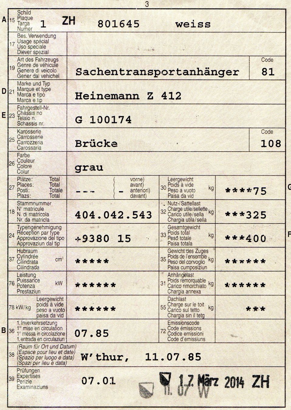 Heinemann Rimorchi: SACHENTRANSPORTANHÄNGER – Usato da Dachsen venduto da Rfelder 2