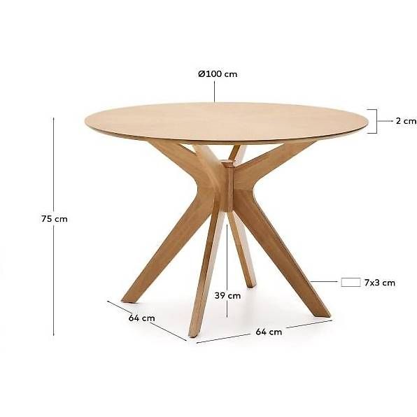 Tavoli: Kave Home Esstisch rund Naanim Eichenfurnier 100x100 – Nuovo (secondo la descrizione) da Zollikofen venduto da uniqueroom 3