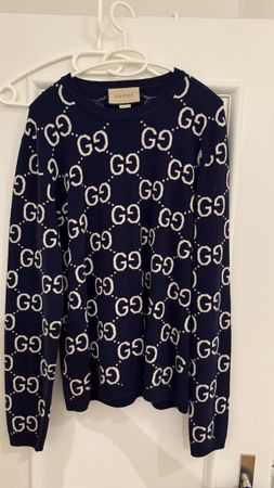 Gucci Wollpullover, Grösse L, Dunkelblau, Top Zustand!