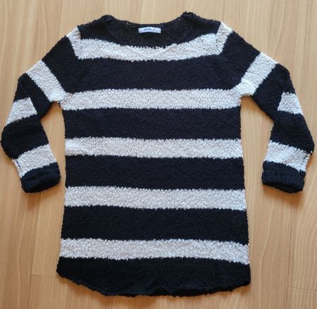 Pullover gestreift schwarz/weiss Grösse S