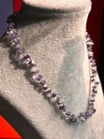 Amethyst und Bergkristall Kette,  Unikat 44cm