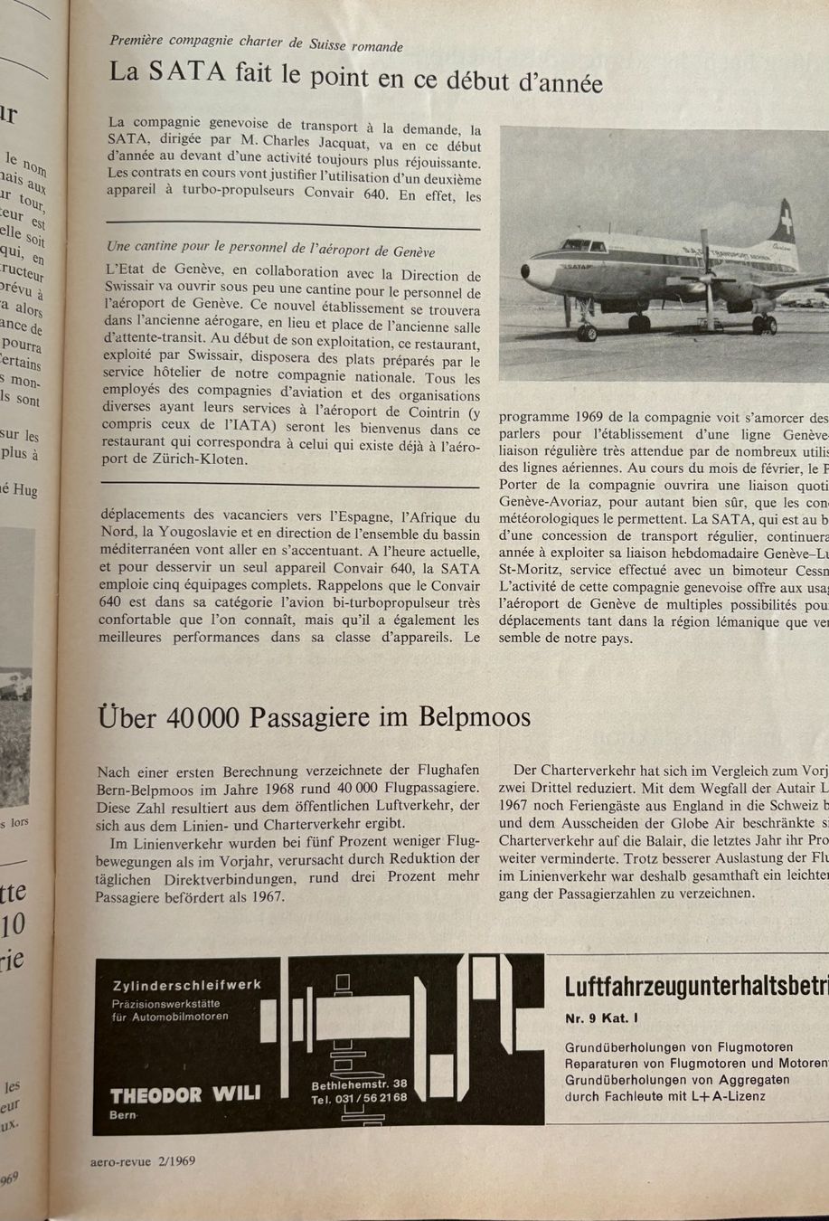 Revues & Magazines: AERO REVUE FEBRUAR 1969 – D'occasion à Ostermundigen par Wyatt-Earp 3