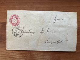 Tüblibrief von Burgdorf nach Langentahl 1874  (M244)