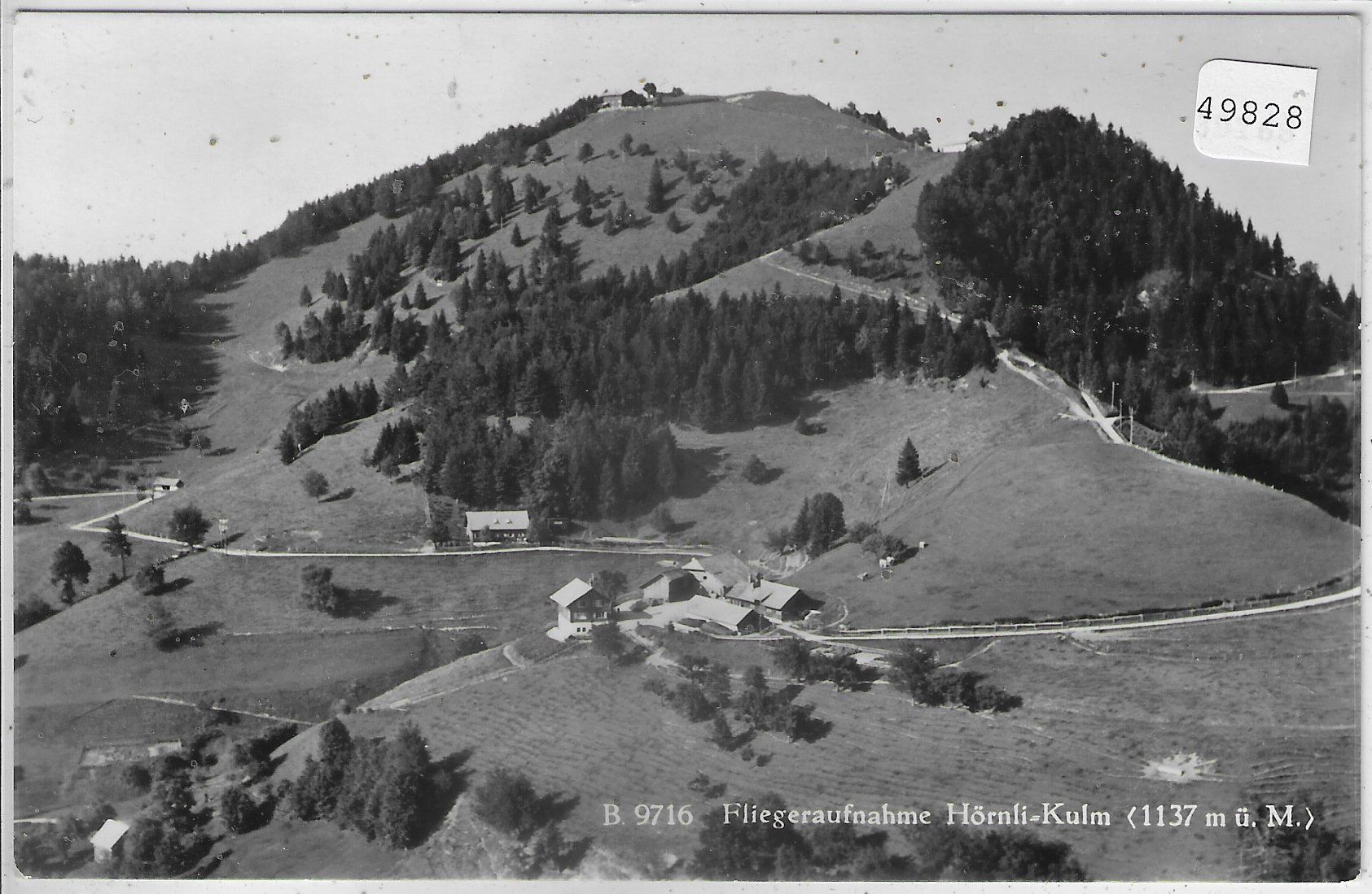 Cartoline postali: Fliegeraufnahme Hörnli-Kulm – Usato da Ettingen venduto da Kartenplanet