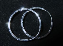 Silber 835 Creolen Ohrringe 25 mm / 1,5 mm