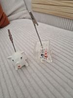 2x Fotohalter/ Notizhalter Weihnachten + Glücksschwein