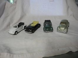 KONVOLUT:  4 X  VW KÄFER  1:36  UNBESPIELT  COCCINELLE