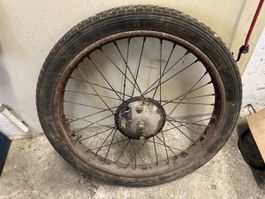 Roue avant moto ancienne / Vorderrad oldtimer 19 motobecane?
