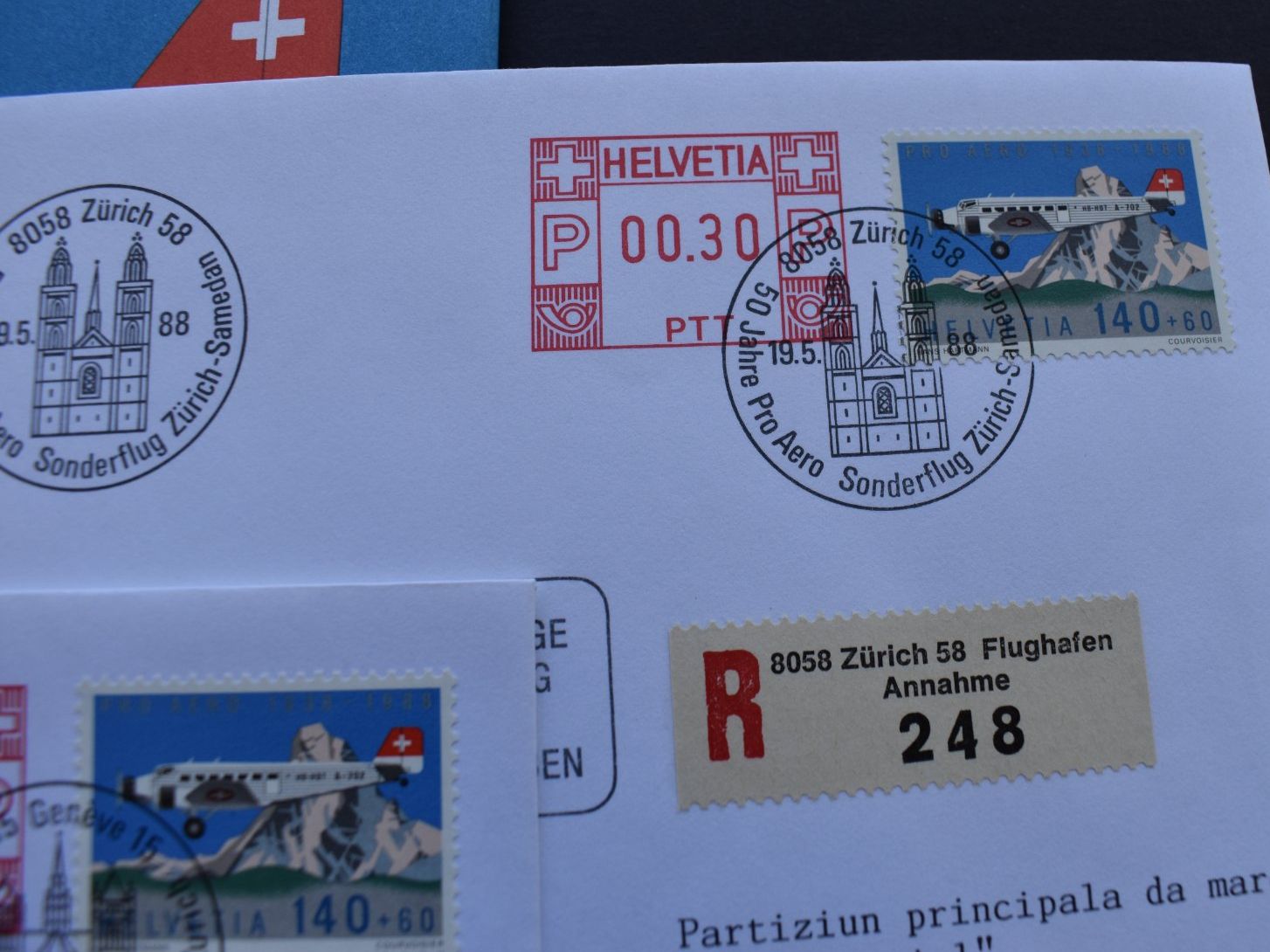 Enveloppes & pochettes d'envoi: Flugpost Briefe 1988   B1208SCH – D'occasion à Bettingen par Gluscht-Oase 2