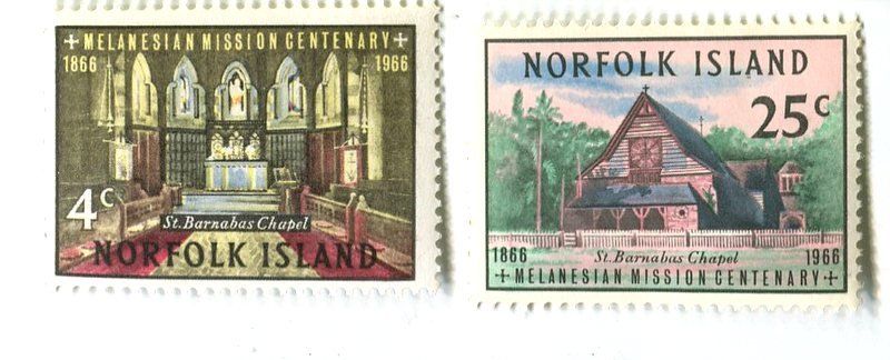 Tous les timbres: Briefmarken "Kirchen". Norfolkinsel – Neuf avec emballage d'origine à Basel par Butsch5