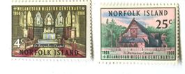 Briefmarken "Kirchen". Norfolkinsel