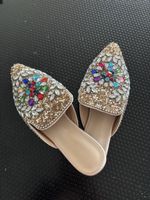 Mules mit Strass und Perlen Grösse 37 neu
