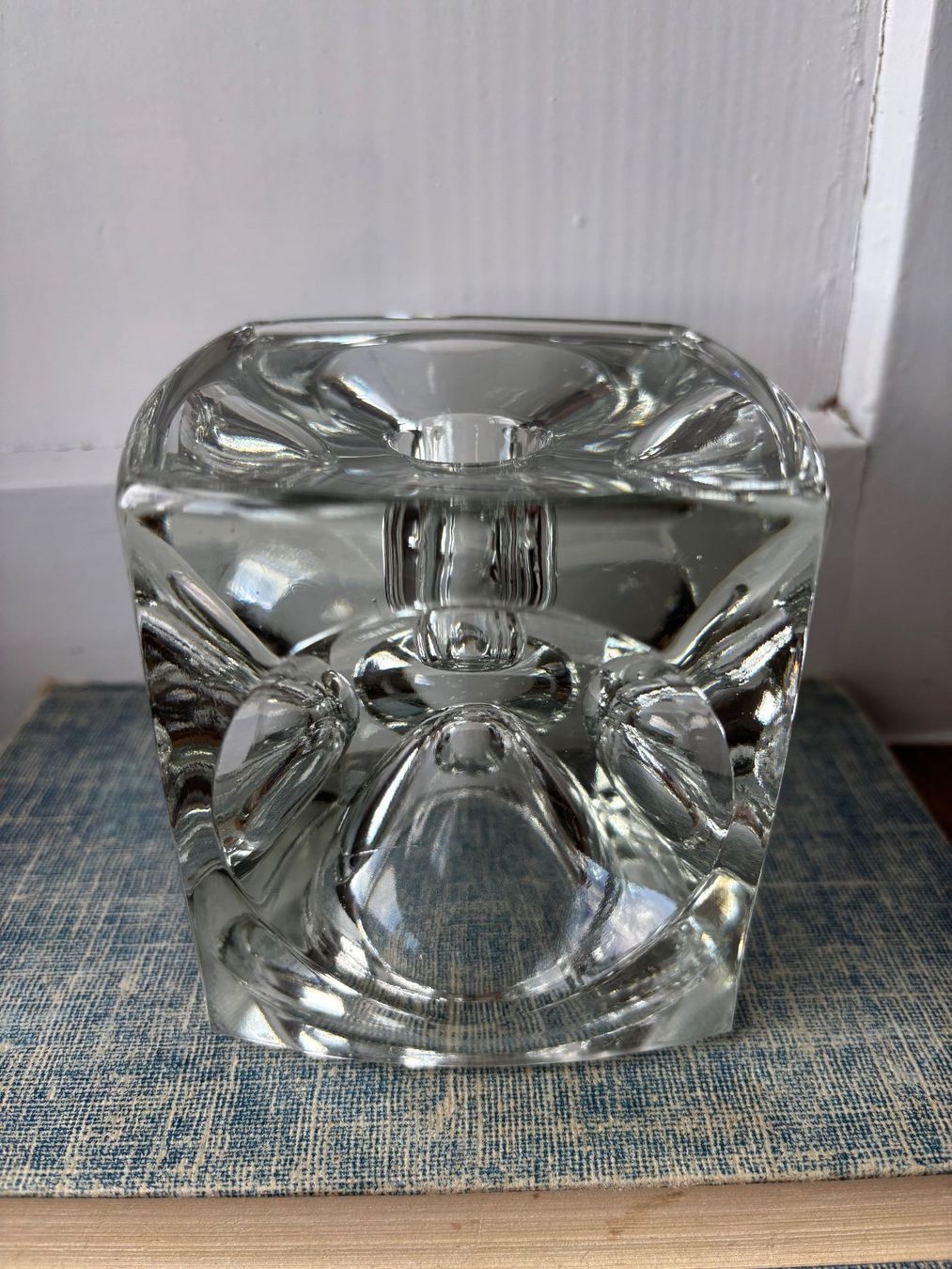 Portacandele: Vintage Eiswürfel Glas Kerzenständer, – Usato da Horgen venduto da uge_pd5p 1