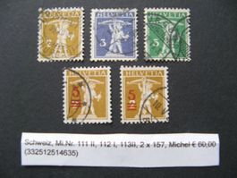 Tellknabe, kleines Lot gestempelt