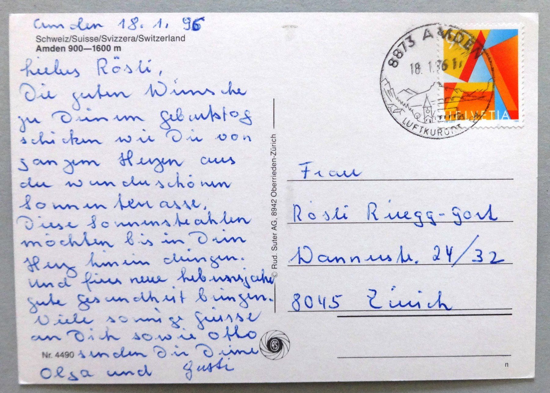 Ansichtskarten: Amden 900-1600 m – Gebraucht aus Fétigny von Billy2miny 1