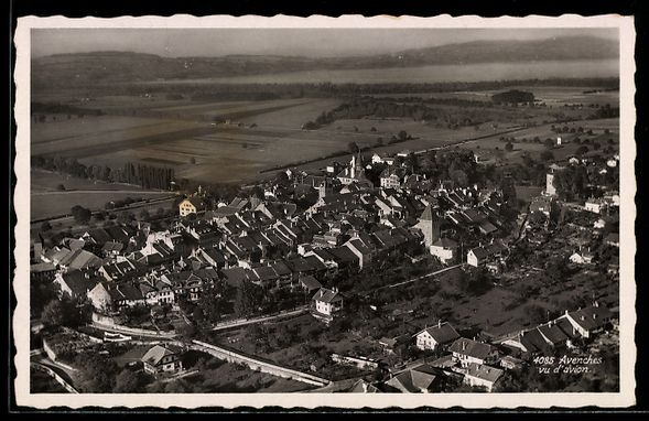 Cartoline postali: AK Avenches, Vu d`avion – Usato da Berlin venduto da bartko-reher