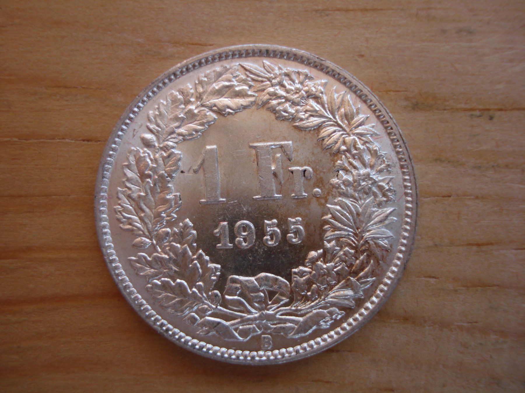 Alle Münzen: (C1) 1 Franken 1955 STGL – Gebraucht aus Erlach von Net-Coins