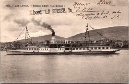 Bateau, Schiff, "La Suisse", Lac Léman, mit Bordstempel (!)