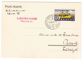 Carte de Lausanne BPA A224 pour Basel le 25.VIII.38