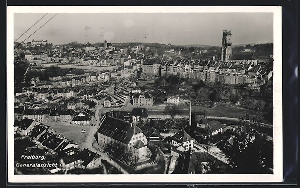Cartoline postali: Freiburg, Generalansicht aus der Vogelsc – Usato da Berlin venduto da bartko-reher