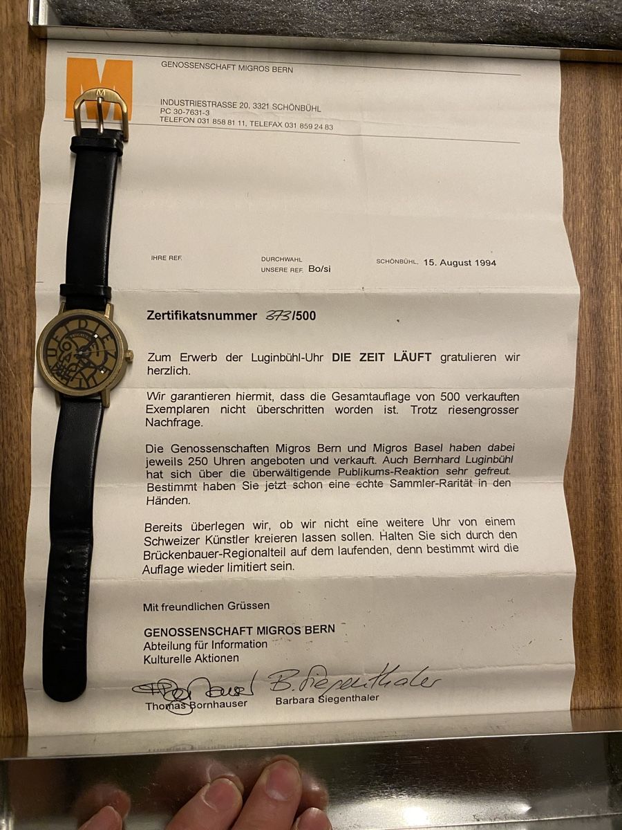 Mondaine Orologi: Die Zeit Läuft - Luginbühl – Nuovo (secondo la descrizione) da Bern venduto da mod18 2