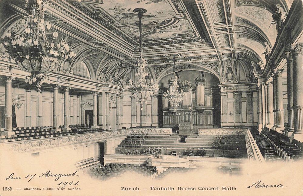 Zurich Tonhalle grosse concert halle Kaufen auf Ricardo