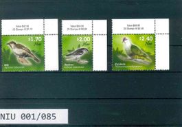 NIUE 3 BRIEFMARKEN VÖGEL
