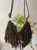 Tasche braun Fransen guter Zustand