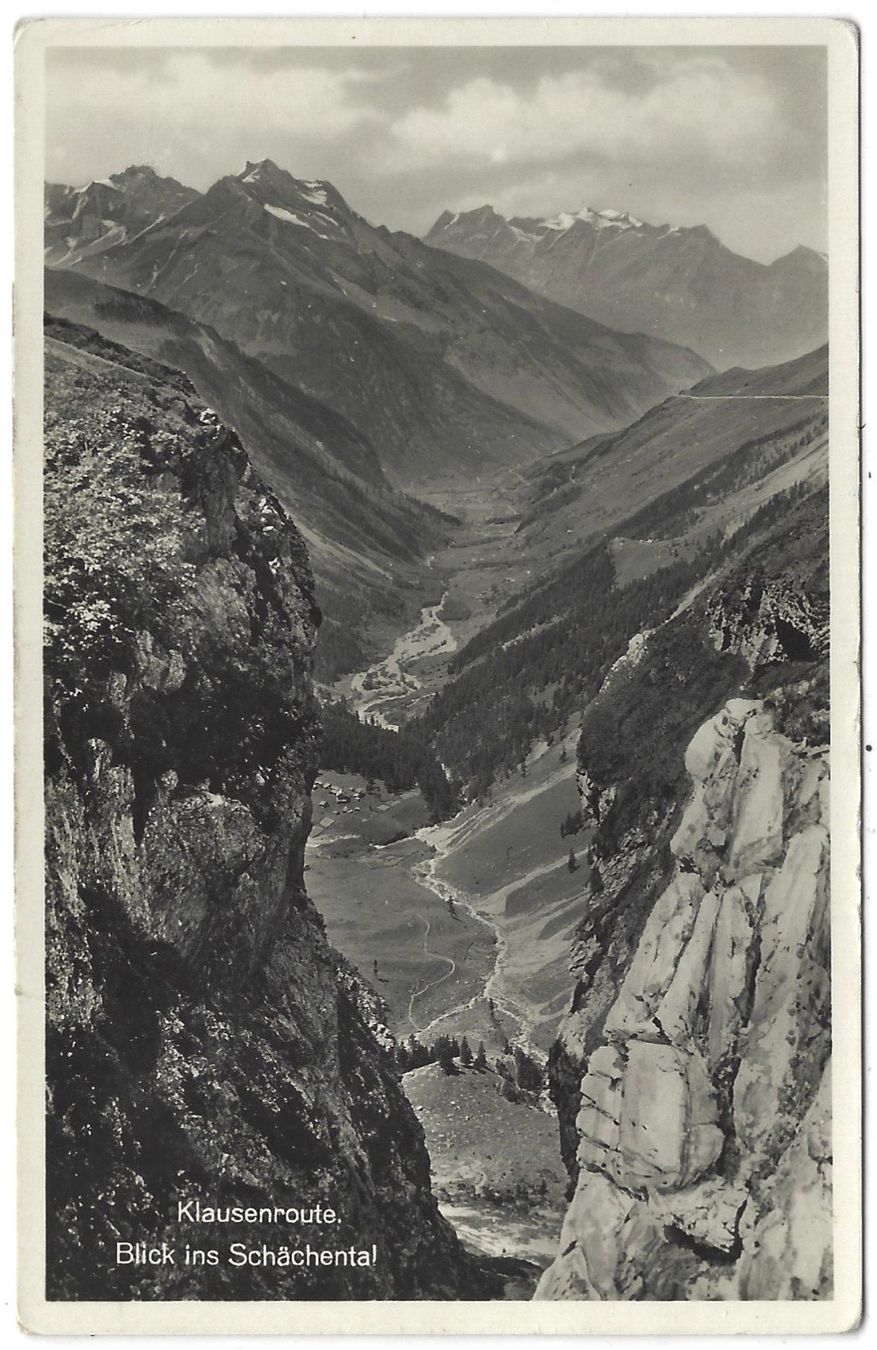 Cartoline postali: Klausenroute.  Blick ins Schächtal – Usato da Bütschwil venduto da Jackson1A