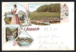 Litho Airolo, Panorama, Stalvedro, Frau 
