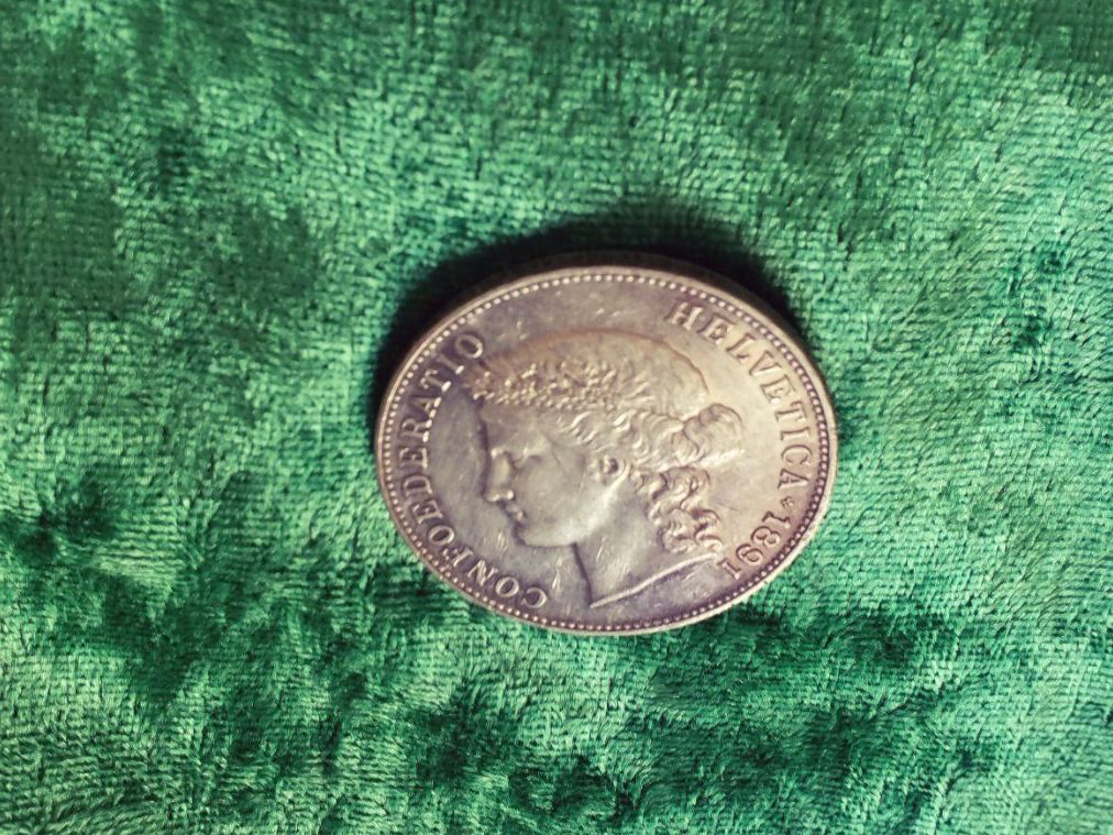 Tutti le monete: CH 5 Franken 1891/ 5 Francs 1891 – Usato da Gordola venduto da ale_5wbc 1
