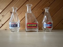 3 Aperitif Karaffen Ricard Duval Martini Set gebraucht