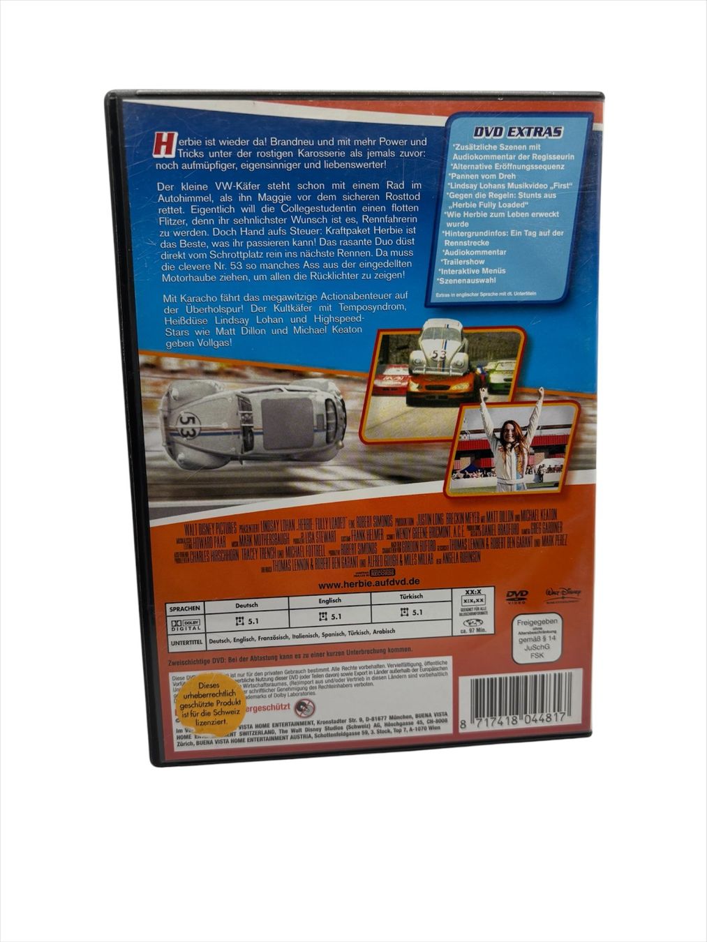Tutti i DVDs: HERBIE FULLY LOADED - WALT DISNEY – Usato da Rickenbach SO venduto da steinerhome 1