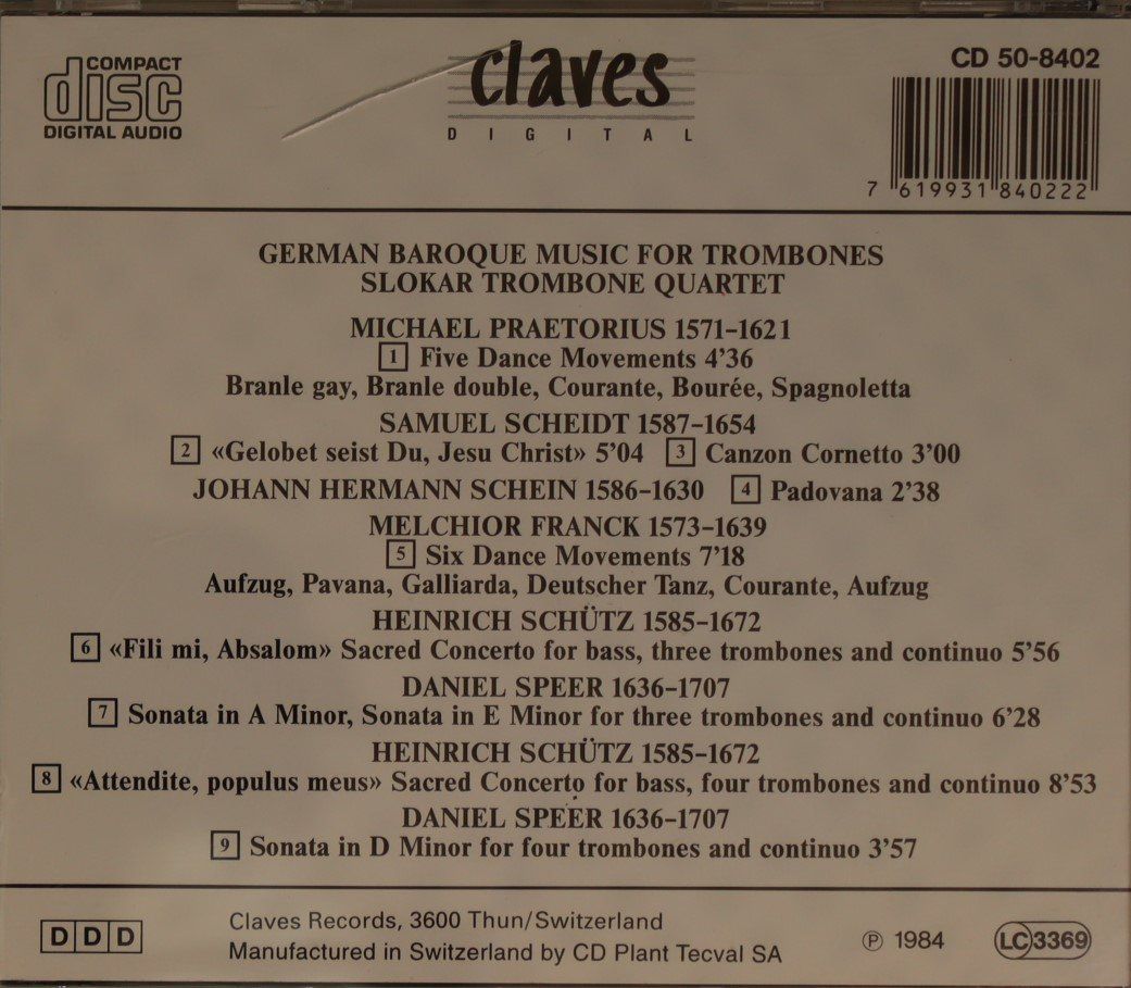 CD: Posaunenmusik des Barocks – Usato da Luzern venduto da CONTENTI 2