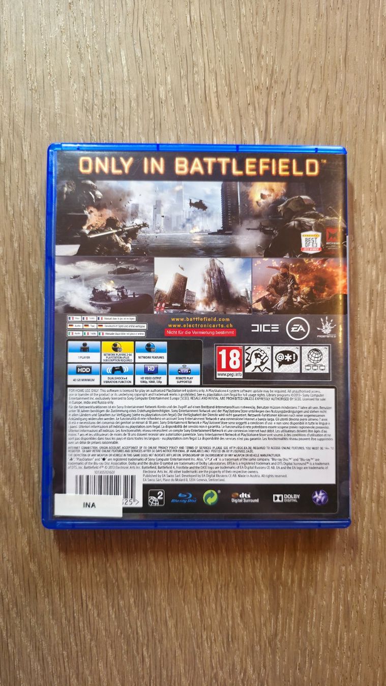 Sony Giochi: PS4, Game, PlayStation, Battlefield 4, OVP – Usato da Sirnach venduto da TheMrFreeman 1