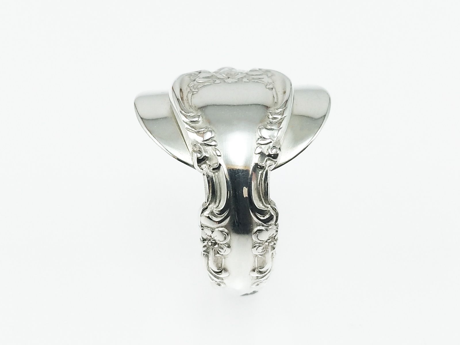 Anelli: kleiner Silber Löffelring mit Blumen-Design im Jugendstil – Nuovo e nell'imballaggio originale da Meilen venduto da Byrd-bijoux 3