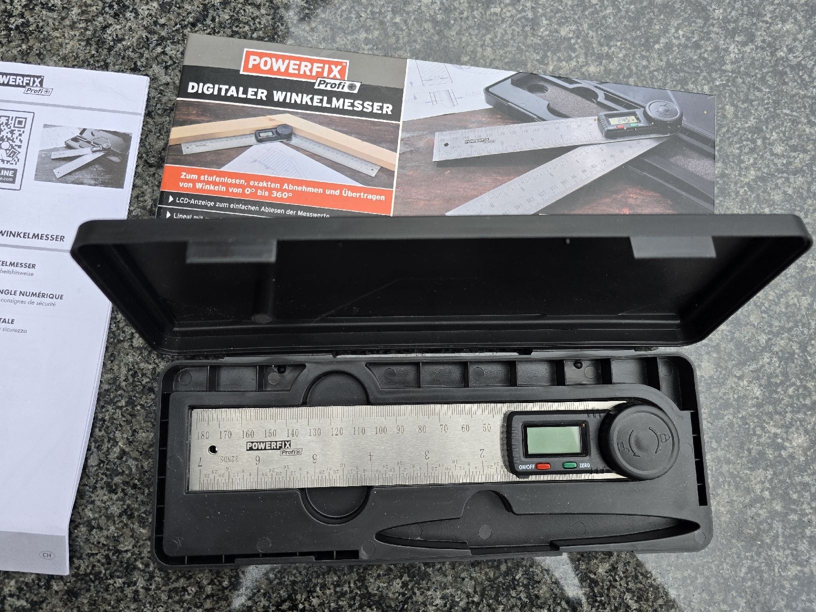 Tutti gli attrezzi: Digitaler Winkelmesser Powerfix Profi mit Anleitung & Box -  – Usato da Walkringen venduto da Vanuca 1