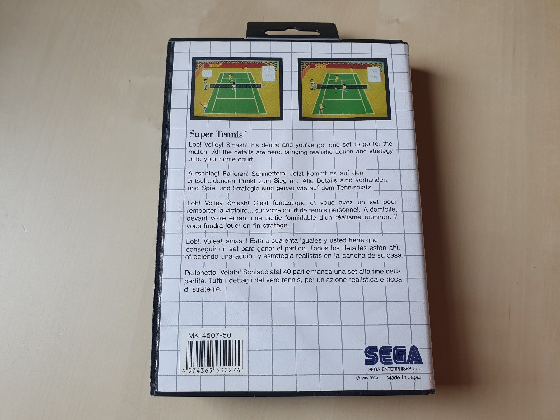 Sega Jeux: Super Tennis – D'occasion à Stansstad par collectorsshop 1