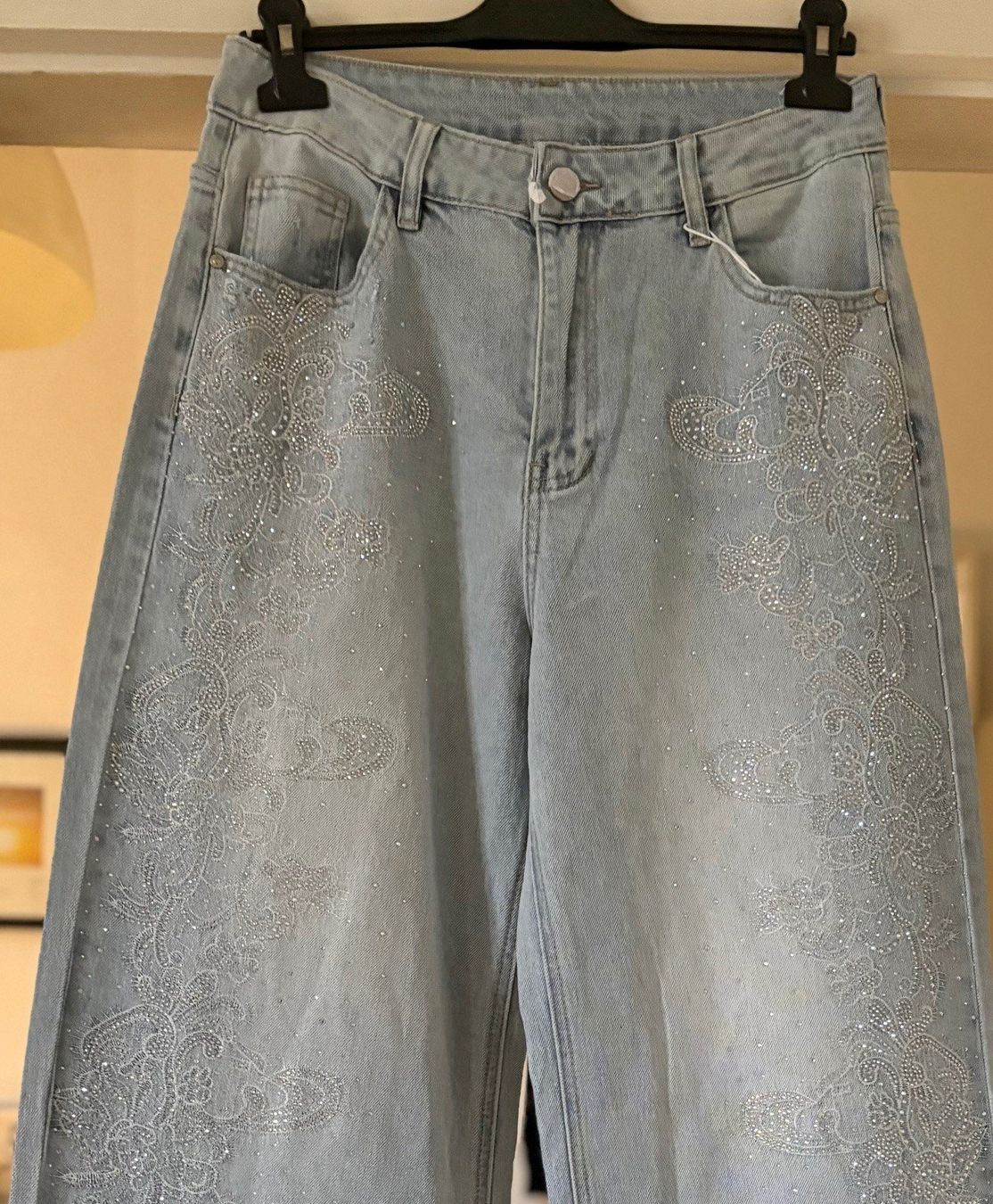 Jeans: JEANS WIDE AVEC STRASS! M – Nuovo e nell'imballaggio originale da Locarno venduto da NicoNion 3