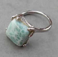 ♥ RING / LARIMAR - ATLANTIS STEIN / GROSSE 57,5 ♥
