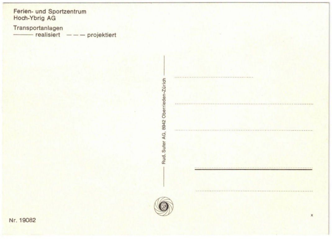 Cartoline postali: Hoch-Ybrig - Liftplan Sommer – Usato da Binningen venduto da Mountainrider 1