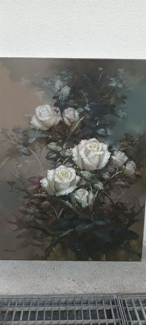 Gemälde: Busdee "Rosen" Gemälde Original – Gebraucht aus Zürich von Galerie-Kunst